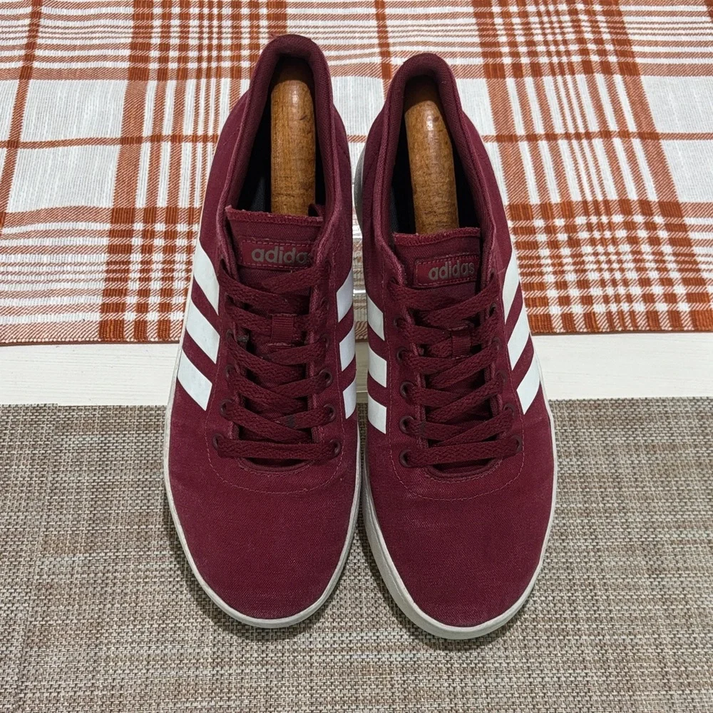 Adidas Easy Vulc 2.0 maroon/white skate shoes. Men 10 excellent condition. Nice! - Picture 3 of 9
